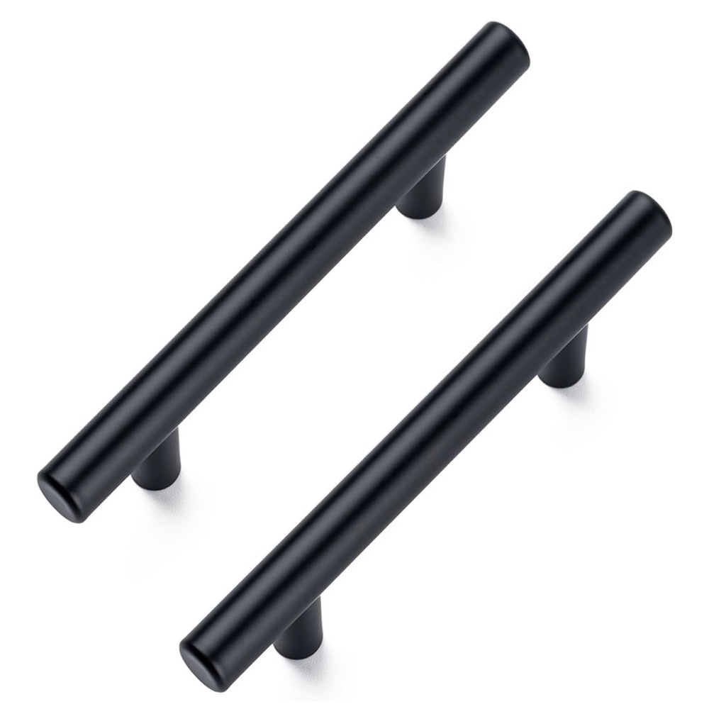 Sleek Black Cabinet Handles